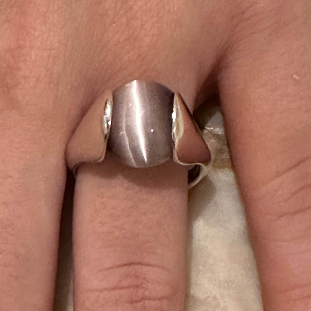 925 Sterling Silver Real Stone Ring